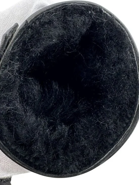 Gucci Glove Shearling Mouton Leather Gloves Black - Picture 5 of 8